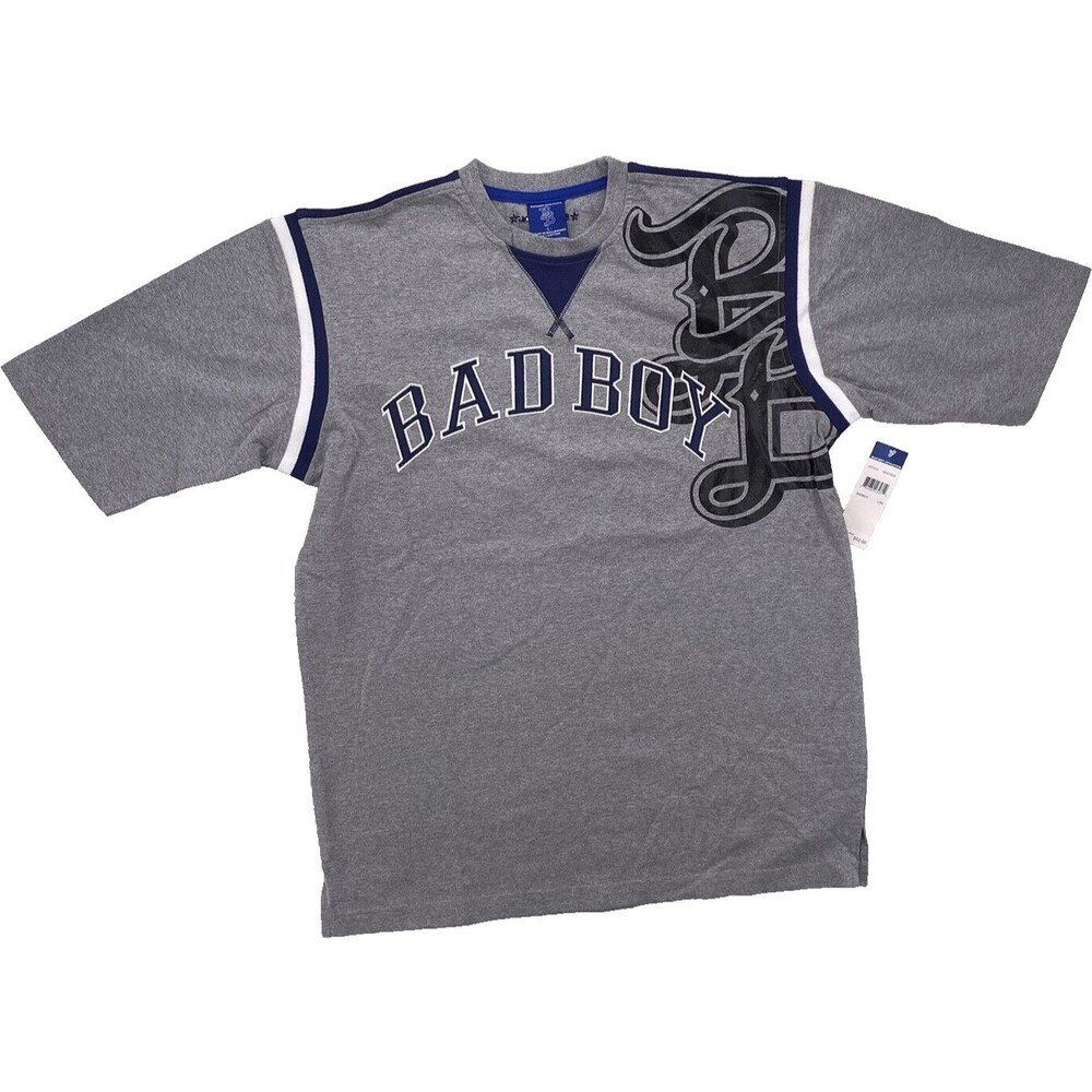 NWT Vintage Y2K Bad Boy Athletics Graphic T Shirt Large Gray Streetwear MMA NWT